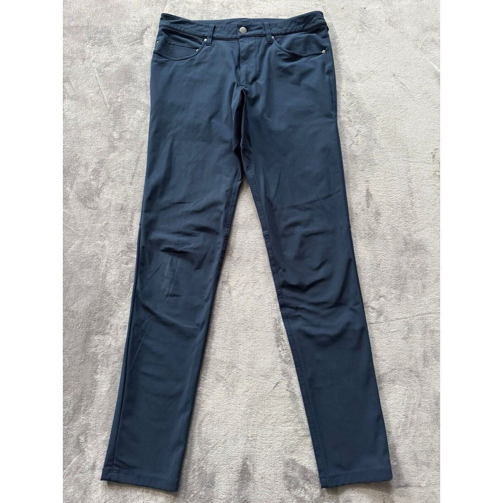 Lululemon Men's Commission Pants Slim Navy Blue Warpsteme Size 30